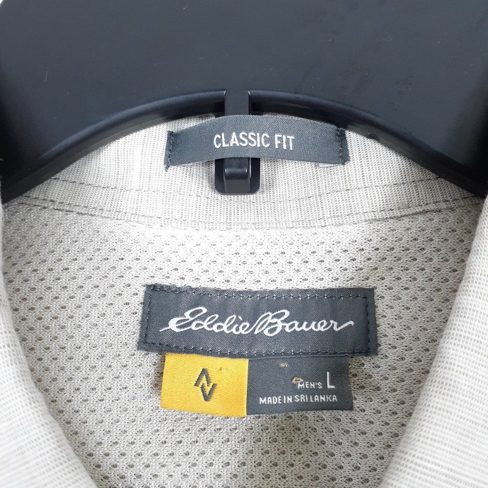 Eddie Bauer Mens Linen Shirt L Back Vent 874 - Picture 3 of 4